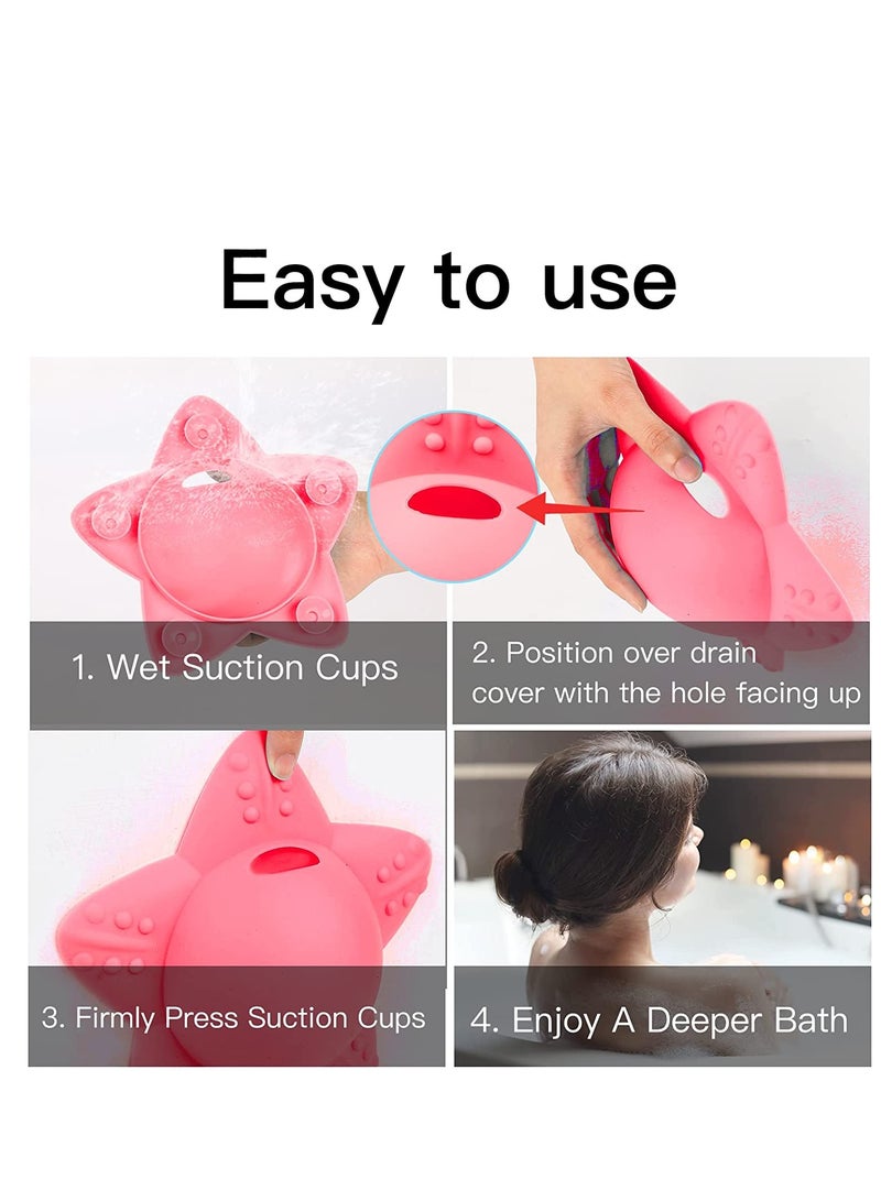 Excefore Bath Tub Overflow Drain Cover, Silicone Tub Overflow Drain Cover, Overflow Bath Drain Cover with Top Plug,  Suction Cup Sealed Overflow Drain Cover Bathroom Tub - Bathtub Overflow Drain Cover - Image 4