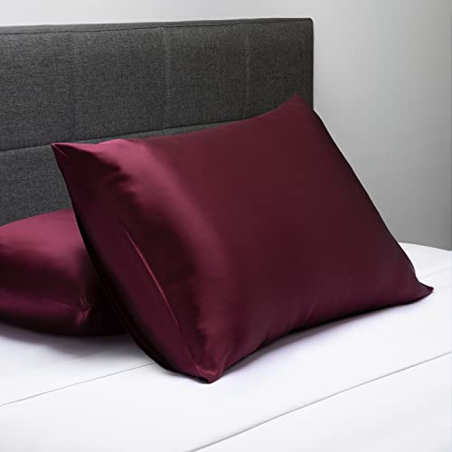 Fishers Finery 25mm 100% Pure Mulberry Silk Pillowcase (Red King) - Image 3