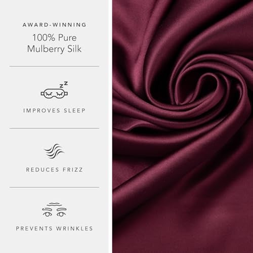 Fishers Finery 25mm 100% Pure Mulberry Silk Pillowcase (Red King) - Image 5