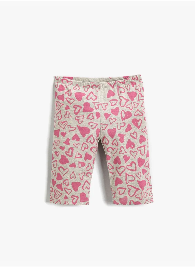 كوتون Heart Printed Leggings