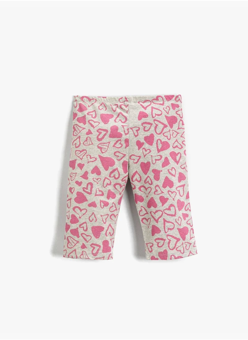 كوتون Heart Printed Leggings