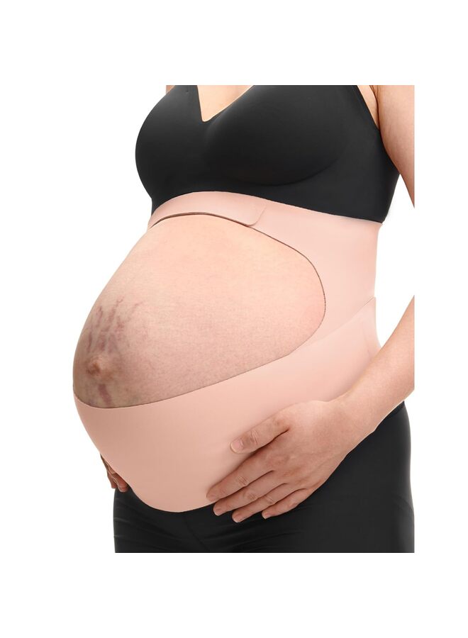 Pregnancy Belly Band, Support Maternity Belly Band, Invisible Pregnancy Belt for Back, Abdomen, Waist (Skin-toned, XL) - Image 1
