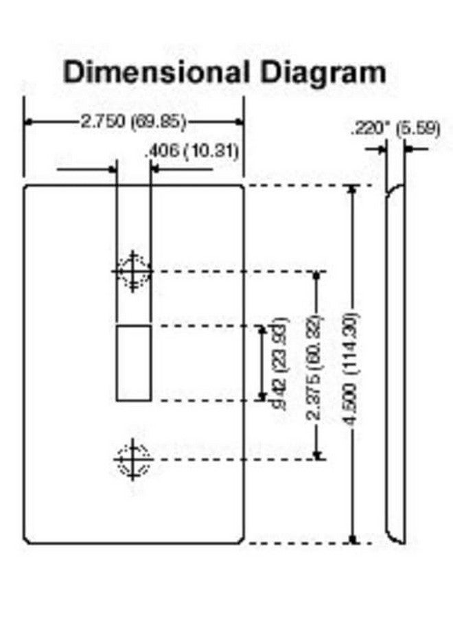 Leviton 88014 001-88014-WHT Single Gang White Blank Box Mounted Plastic Wallplate, 1-Pack