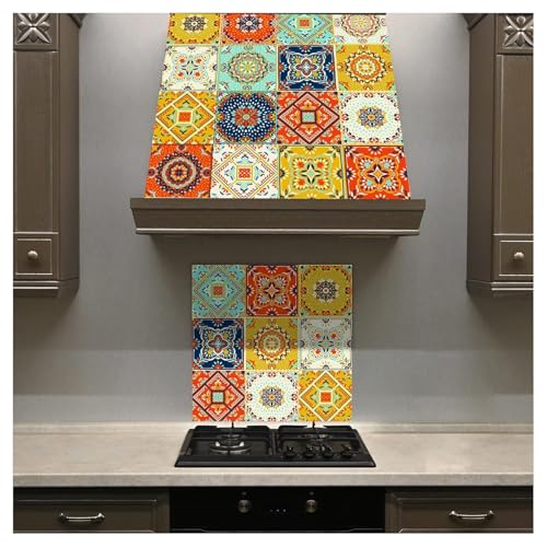 TEKCOOL 60CM X 200CM Kitchen Wallpaper Oil Proof,Waterproof self-Adhesive Wall Stickers for Kitchen Anti-Mold and Heat Resistant Aluminium Backsplash Wallpaper (Grey flower-3pc) - Image 2
