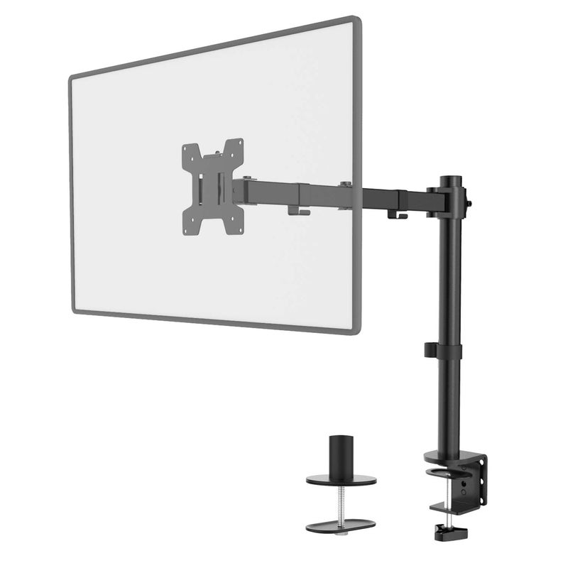 WALI Single Monitor Mount, Single Monitor Arm Desk Mount,Desk Monitors Stand, Holds Screen Up to 32inch, 22lbs, Adjustable Mount with C-CLAMP Designed for Home Office Application(M001), Black - Image 4