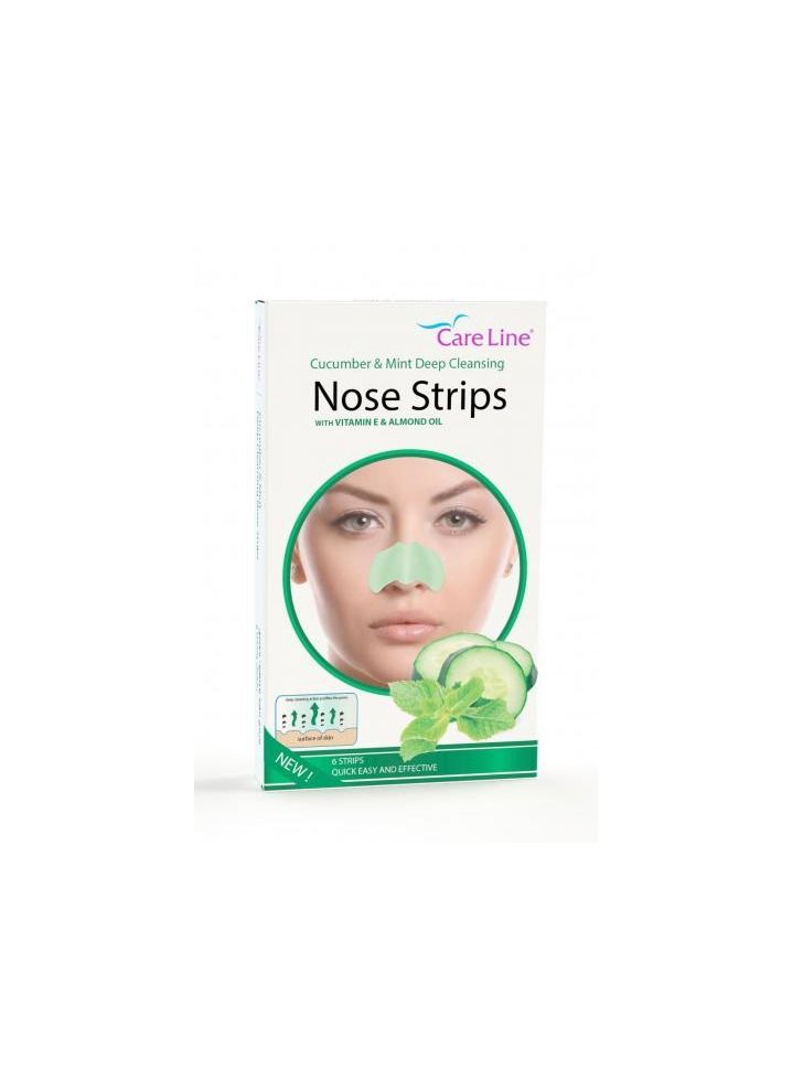 Care Line Nose Strips Cucumber & Mint Deep Cleansing 6 Strips