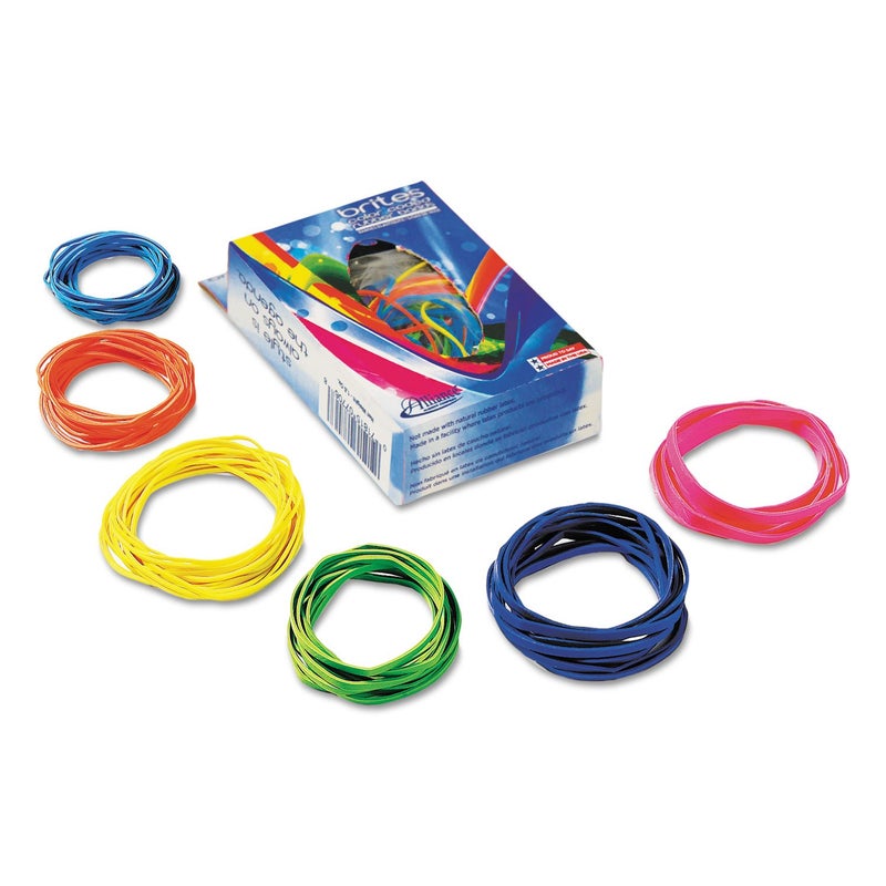 Alliance Rubber 07706 Non-Latex Brites File Bands, Colored Elastic Bands, 1.5 oz Pic Pac Dispenser (Assorted Bright Colors and Sizes) - Image 2