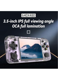 ANBERNIC  RG35XX H Retro Handheld Game Console, 3.5 Inch IPS Screen Linux System Built-in 64G TF Card 5528 Games Support HDMI TV Output 5G WiFi Bluetooth 4.2 (Purple)  - Image 2