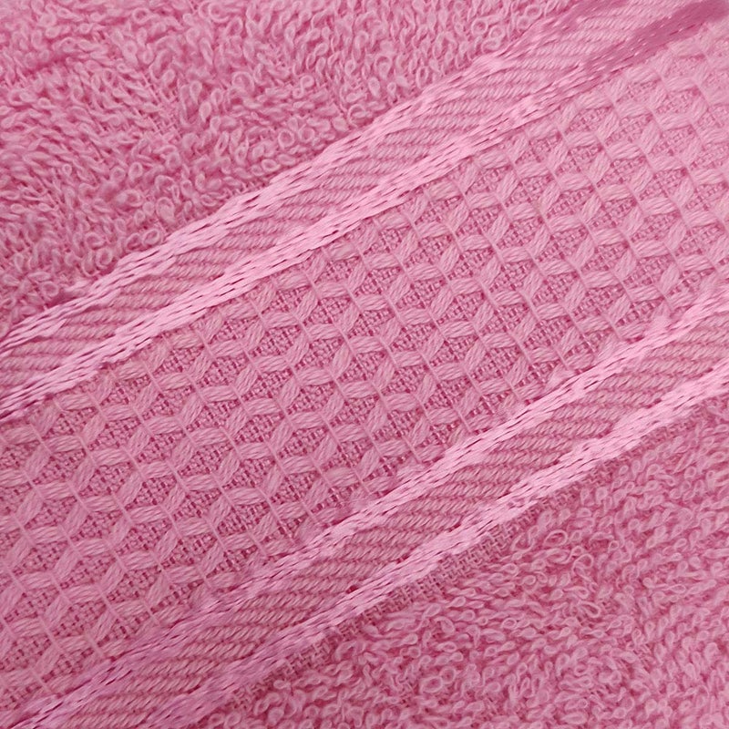 STAMIO Cotton 425 GSM Hand Towel Set of 4, 40 X 60 cm for Men, Women, Home, Gym, Wash Basin | Soft, Absorbent, Quick Dry, Full Size | Silky Border, Baby Pink - Image 5