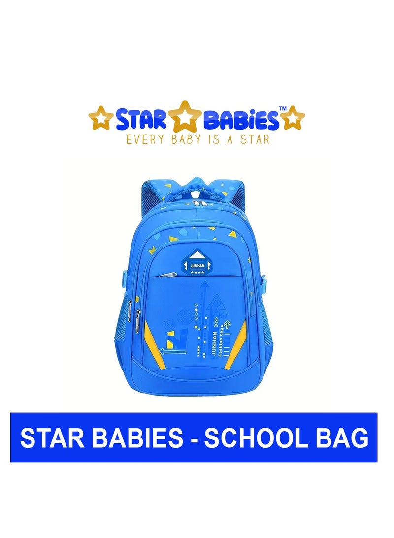 STAR BABiES Star Babies  Children's Backpack Cute Adjustable Shoulder Strap for Hiking Large - Blue - Image 2