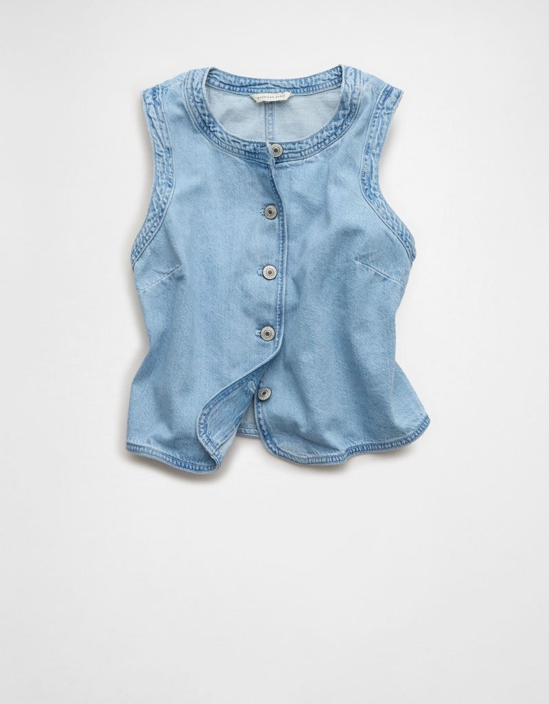 American Eagle AE Denim Vest - Image 3