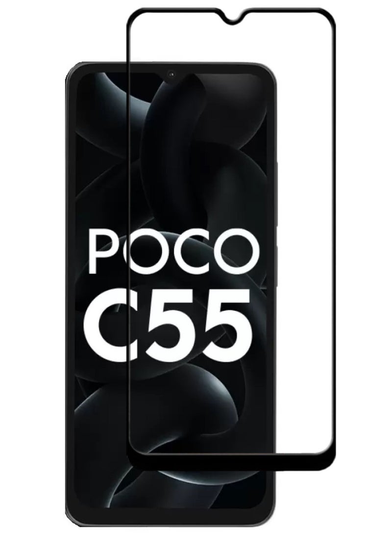 ACLIX Antistatic ESD Dustproof Premium Quality High Definition Tempered Glass Screen Protector Designed For Xiaomi Poco C55 - Image 1