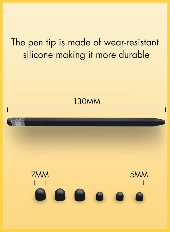 CHOWROAD 6 Pcs 2-in-1 Stylus Pen for Touch Screen, Suitable for iPhone/ipad/Samsung Galaxy PC Tablets, High Precision and Sensitivity, Compatible with All Touch Screens (Black/Silver/Rose powder)  - Image 2