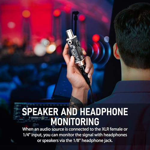 Xvive AT-1 Portable Audio Tester,Signal Generator, XLR Cable Tester, Phantom Power Checker, Input Level Meter & Headphone Monitor, Audio Tool for XLR Cable,PA/IEM System, Mixers, DI Box - Image 3