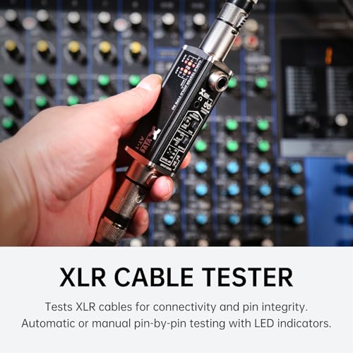 Xvive AT-1 Portable Audio Tester,Signal Generator, XLR Cable Tester, Phantom Power Checker, Input Level Meter & Headphone Monitor, Audio Tool for XLR Cable,PA/IEM System, Mixers, DI Box - Image 4