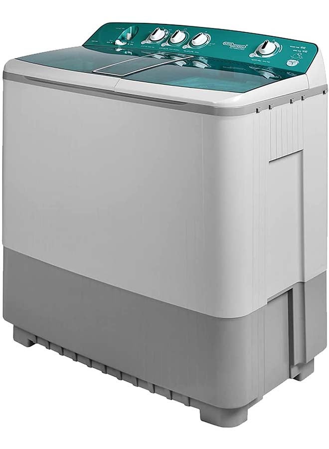 SUPER GENERAL 18 kg Twin-Tub Semi-Automatic Washing Machine, Light Grey/Green, Efficient Top-Load Washer With Lint Filter, Spin-Dry, 105.6 x 63.9 x 121.5 Cm SGW1800 White - Image 4