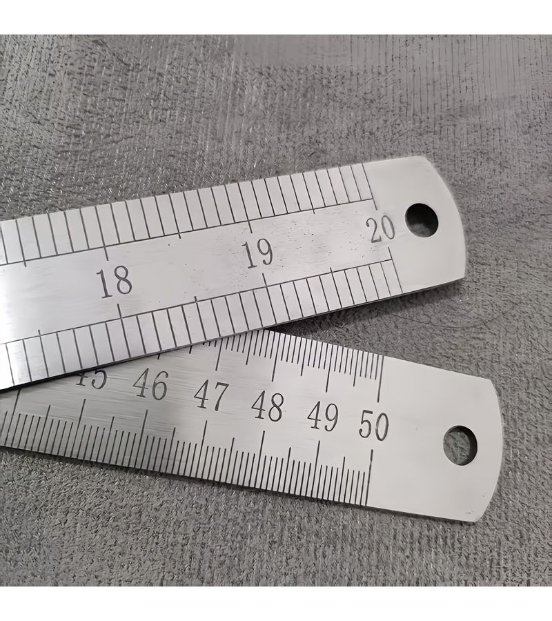 19.69 Inch Sturdy Dual Scale Ruler With Metric Imperial Precise Drawing - Image 2