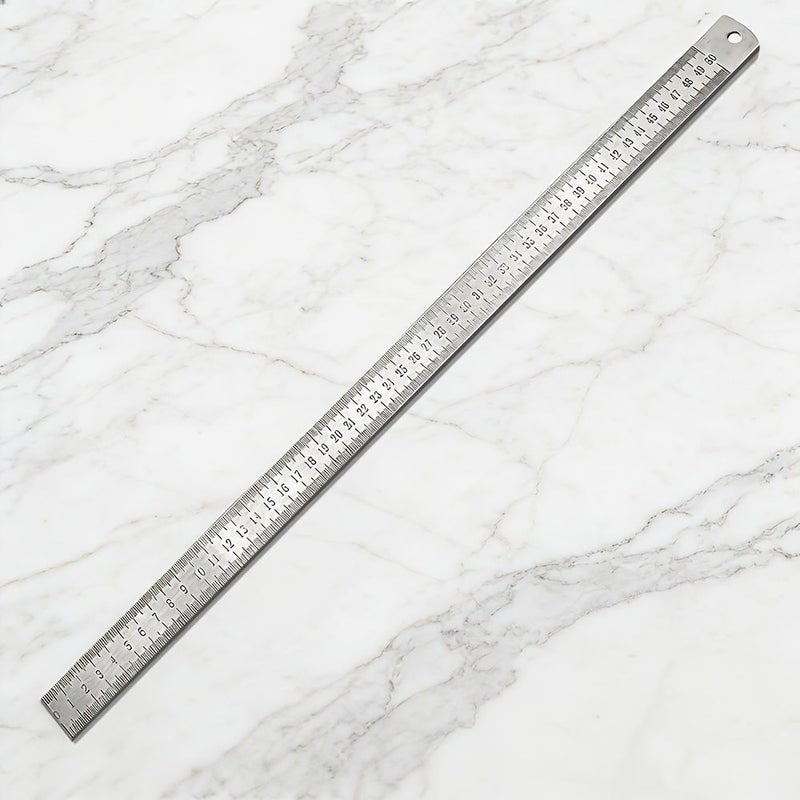 19.69 Inch Sturdy Dual Scale Ruler With Metric Imperial Precise Drawing - Image 1