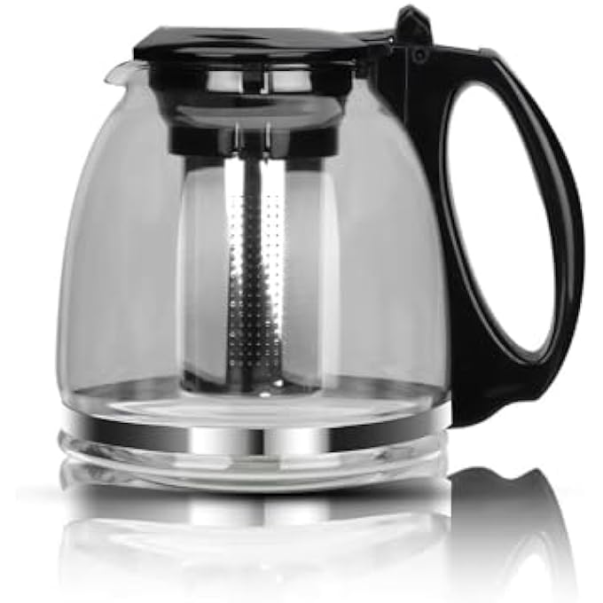 SUKILO 2In1 Electric Kettle 1500W With 20L Glass Kettle  1L Teapot With Tea Strainer Fast Boil Hot Water Boiler Auto ShutOff Transparent Design Cordless Base Tea Maker For Home  Office - Image 5