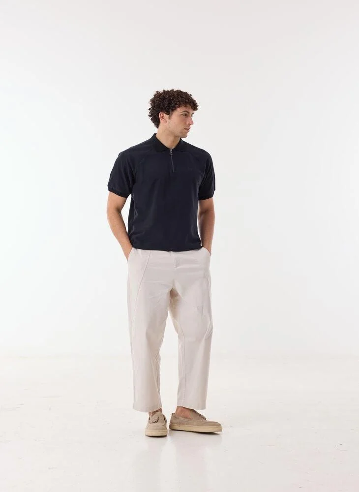 Ashita Fernandes Riven Men’s White Cotton Pants – Relaxed Fit | Full Length | Lightweight | Waist Button Closure