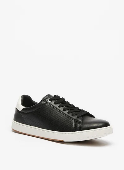 Lee Cooper Mens Perforated Sneakers with Lace Up Closure