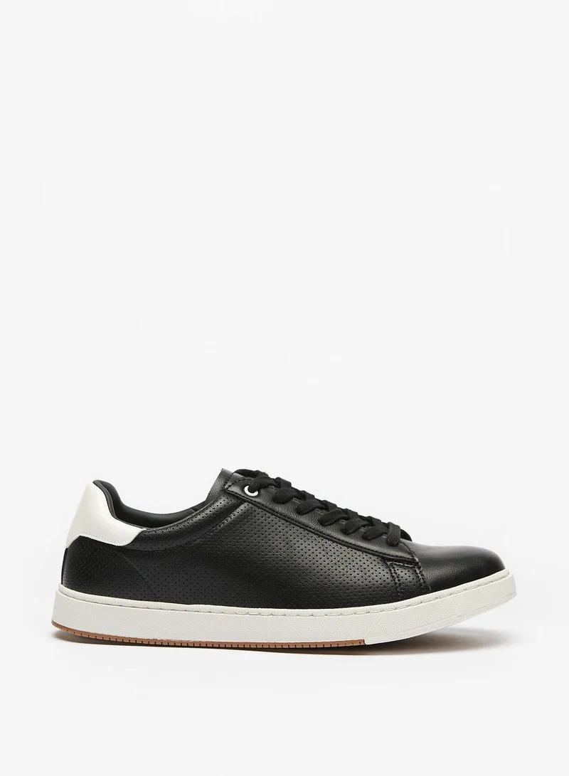 Lee Cooper Mens Perforated Sneakers with Lace Up Closure