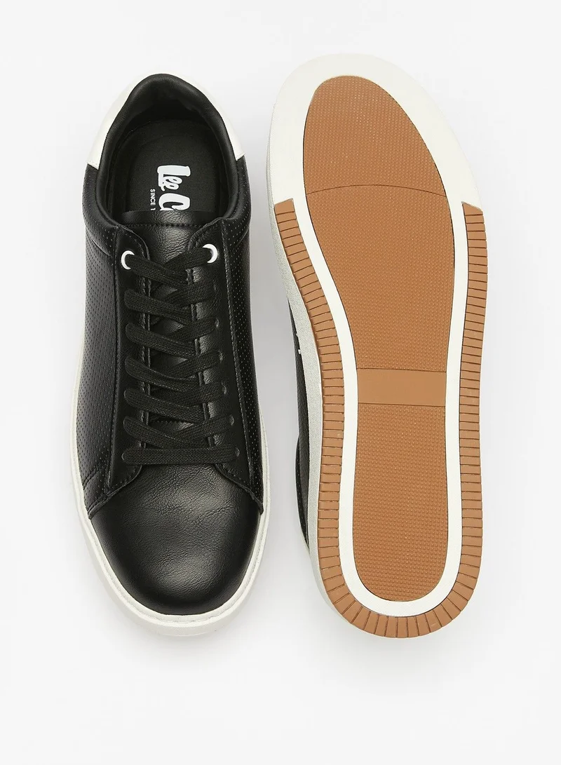 Lee Cooper Mens Perforated Sneakers with Lace Up Closure