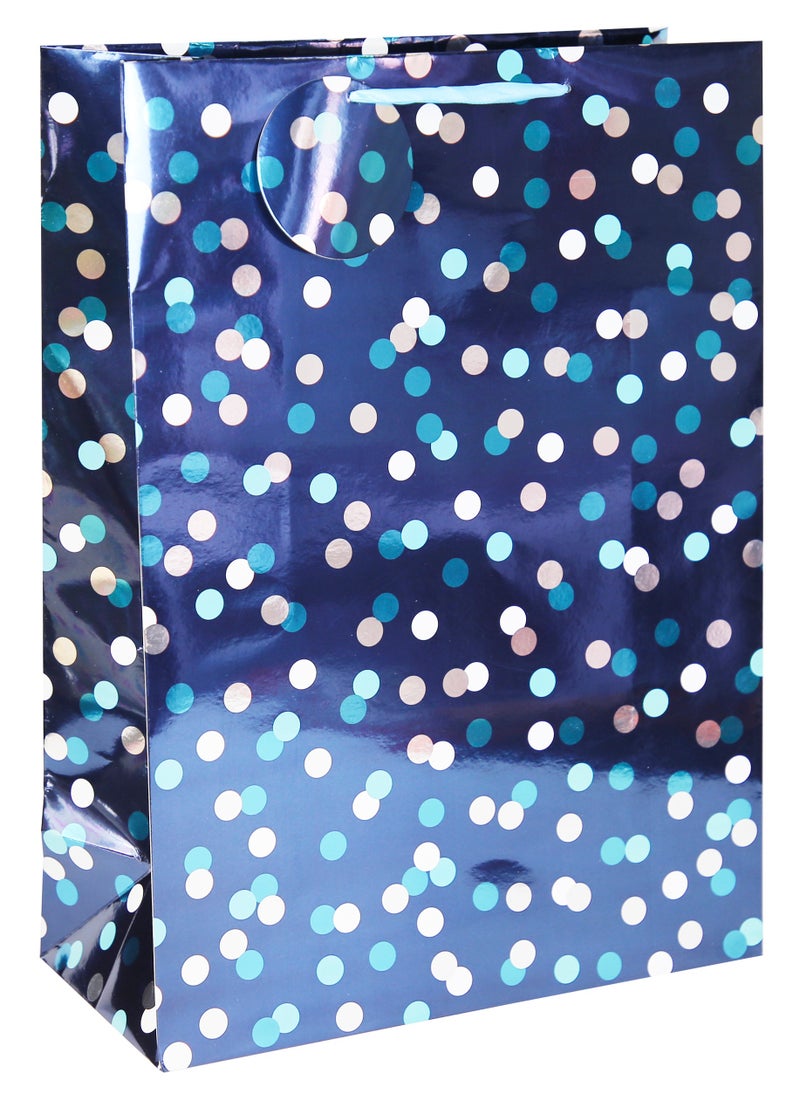 Eurowrap Blue Spots Xl Gift Bag