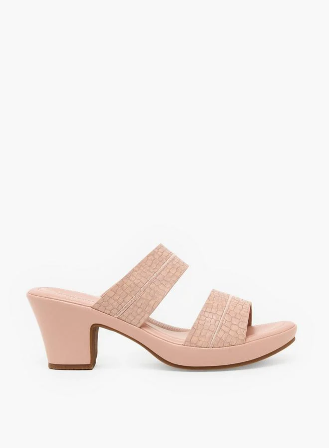 Flora Bella By Shoexpress PINK Women Slip On Block Heels for Women | Best Price UAE