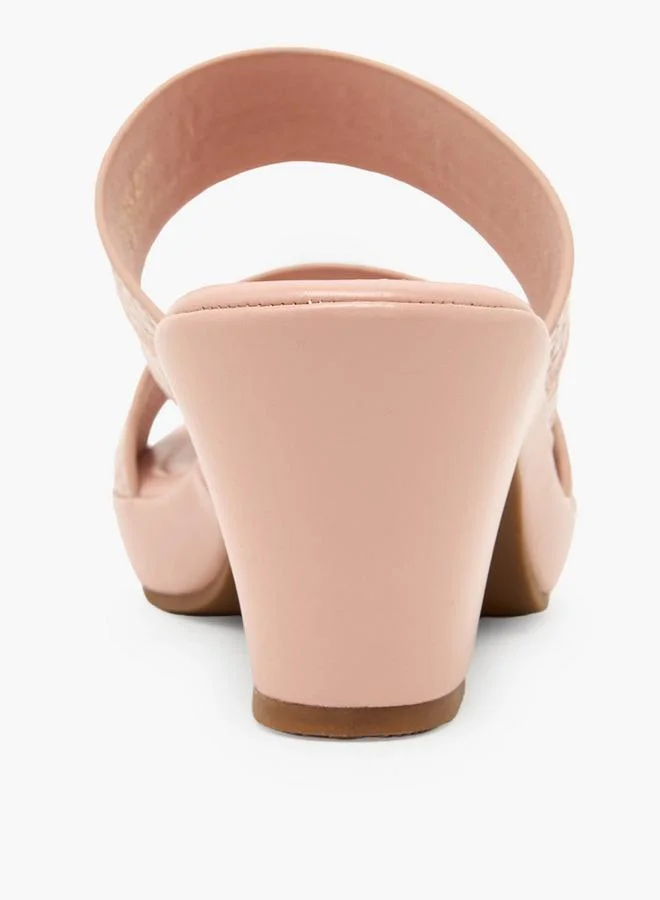 Flora Bella By Shoexpress PINK Women Slip On Block Heels for Women | Best Price UAE