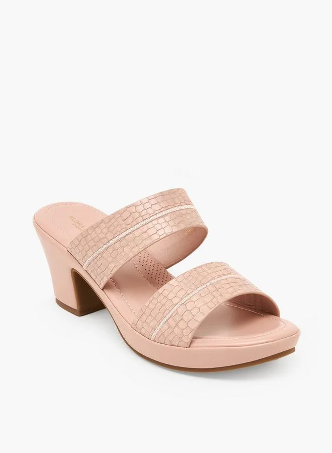 Flora Bella By Shoexpress PINK Women Slip On Block Heels for Women | Best Price UAE