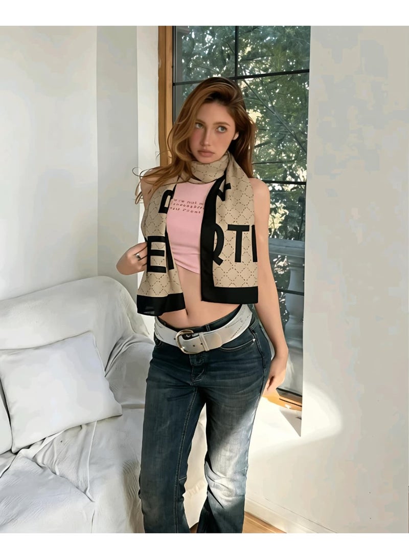 Shein 1pc  Letter Print Warm Scarf, Shawl ,Suitable For Autumn/Winter Women FROM SHEIN - Image 4