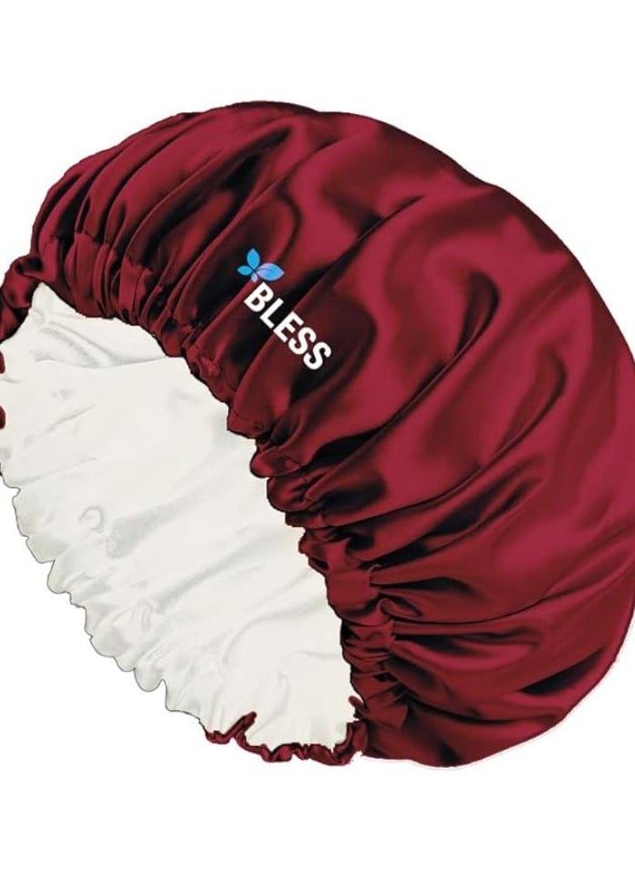Bless - Soft Satin Bonnet Maroon - Image 1