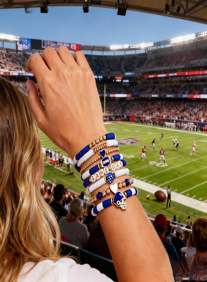 KUANG! Game Day Football Charm Bracelet Stackable Sports Jewelry for Moms Dads Football Fans Gifts - Image 5