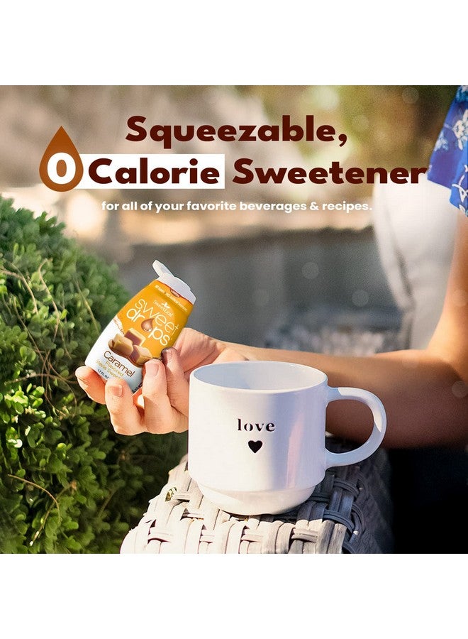 مُحلي سائل من Sweetleaf Sweet Drops بالكراميل ستيفيا بنكهة الأطعمة الكيتو قهوة خالية من السكر 0 سعر حراري غير مُسبب لارتفاع نسبة السكر في الدم قطرات Sweetleaf Stevia 1.7 أونصة سائلة (عبوة من قطعتين)