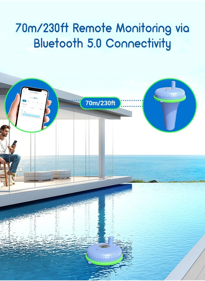 INKBIRD - INKBIRD IBS-P02B Bluetooth Pool Thermometer, Free App Control, IPX7 Waterproof, Precision Temperature Probe, 2 Years Historical Data Storage and Export - Image 1