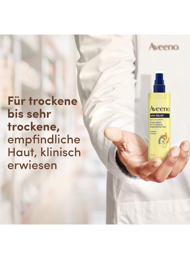 Aveeno Skin Relief Body Oil Spray - With Oat Oil & Jojoba Oil, Provides Long-Lasting Moisture, Strengthens Skin Protection Barrier & Improves Elasticity for Very Dry, Sensitive Skin - Image 4