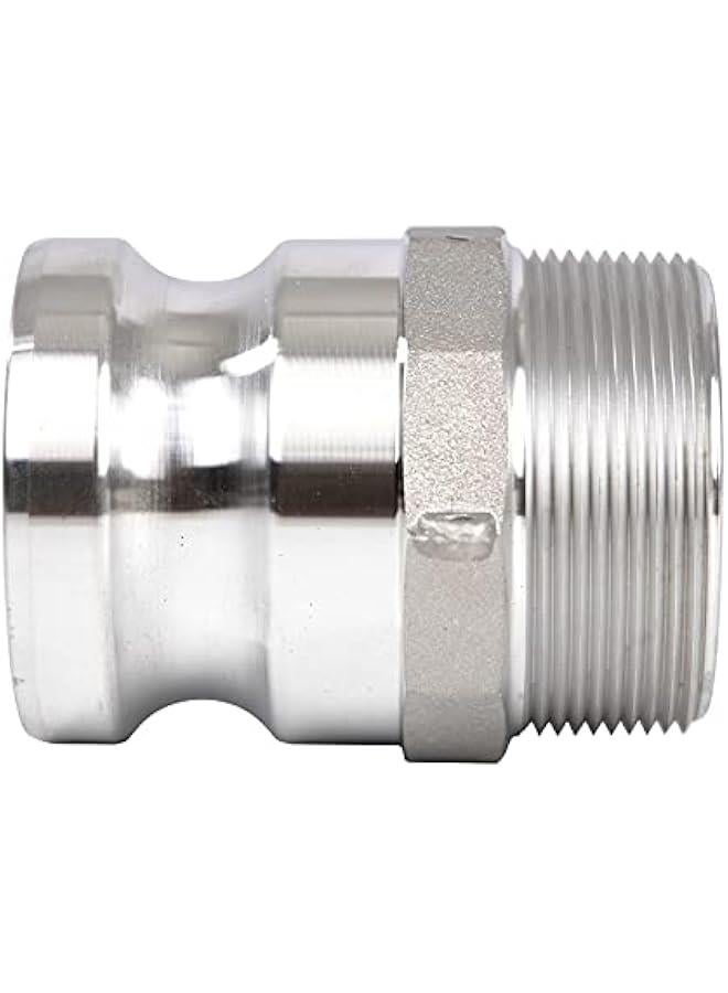 2 Pieces Aluminum Camlock (2 Part F) Cam & Groove Hose Fittings, Male Adapter x Male NPT Thread Coupling (2)