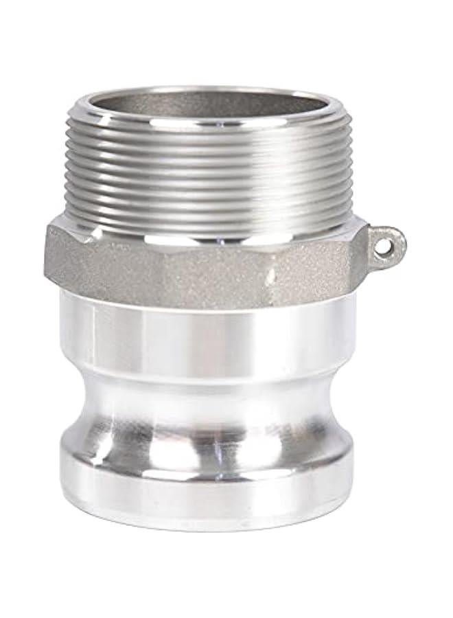 2 Pieces Aluminum Camlock (2 Part F) Cam & Groove Hose Fittings, Male Adapter x Male NPT Thread Coupling (2)