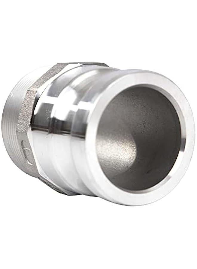 2 Pieces Aluminum Camlock (2 Part F) Cam & Groove Hose Fittings, Male Adapter x Male NPT Thread Coupling (2)