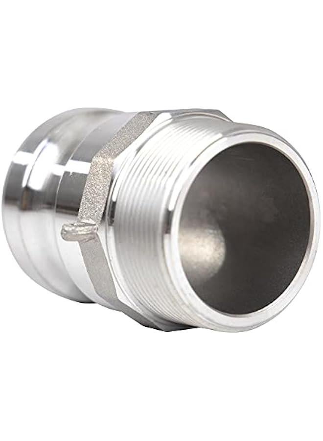 2 Pieces Aluminum Camlock (2 Part F) Cam & Groove Hose Fittings, Male Adapter x Male NPT Thread Coupling (2)