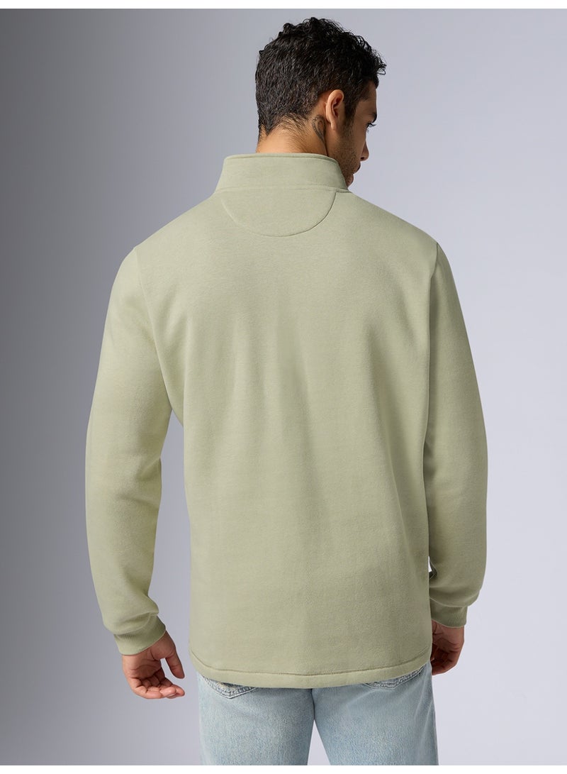 اكس واي اكس اكس سويت شيرت نبض إنتلي سموث رجالي مريح بأكمام طويلة وسحاب نصفي - Image 3