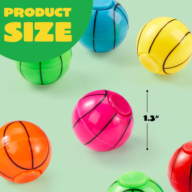 JOYIN 36 Pack Basketball Fidget Spinners for Kids, Easter Egg Fillers Goodie Bag Stuffers for Birthday Party, Basketball Party Favors, Fidget Toys Bulk, Stress Balls, Treasure Box for Classroom - Image 3