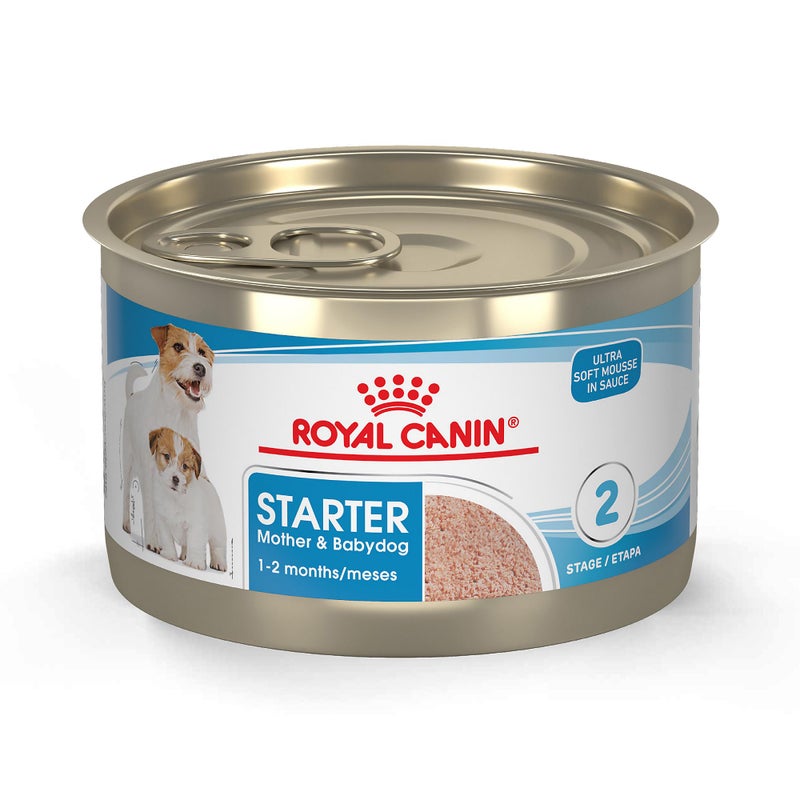 Royal Canin Size Health Nutrition Starter Mother & Babydog Mousse in Sauce Dog Food, 5.1 oz (Pack of 24) - Image 1