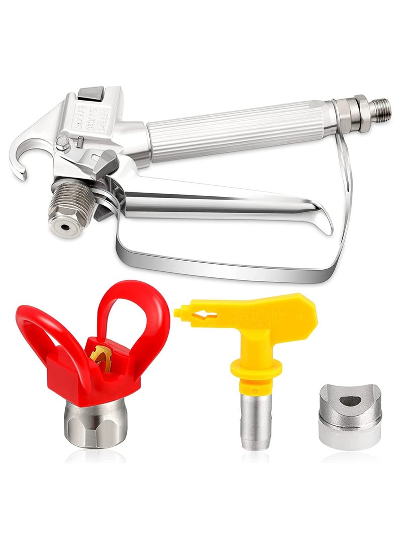 Zikra High Pressure Airless Paint Spray Gun, Airless Spray Gun with 517 Tip Fit Apply for Spraying on Walls, Furniture, Railings, Etc. - Image 2