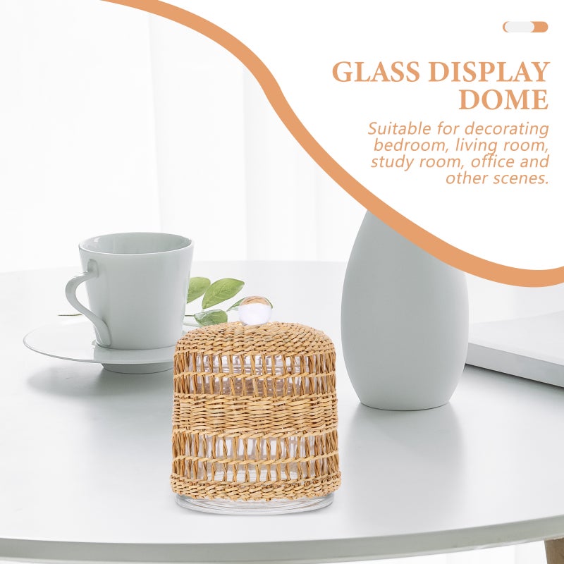 Wrapped Glass Candle Cover Rustic Candle Cover Dome Candle Cloche - Image 2