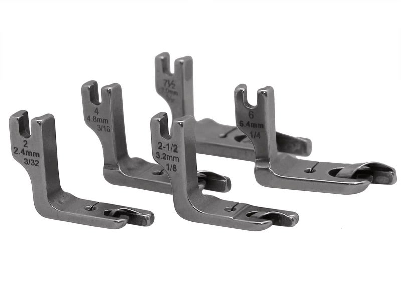 YEQIN 5Pcs Industrial Sewing Machine Rolled Hem Presser Foot Compatible with Brother JUKI Etc Most Industrial Single Needle Flat Bed Sewing Machines - Image 2