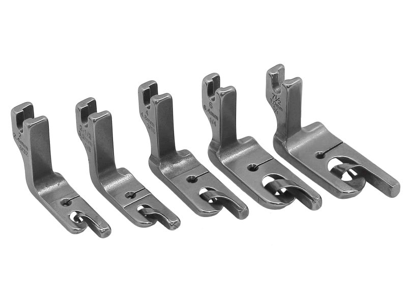 YEQIN 5Pcs Industrial Sewing Machine Rolled Hem Presser Foot Compatible with Brother JUKI Etc Most Industrial Single Needle Flat Bed Sewing Machines - Image 1