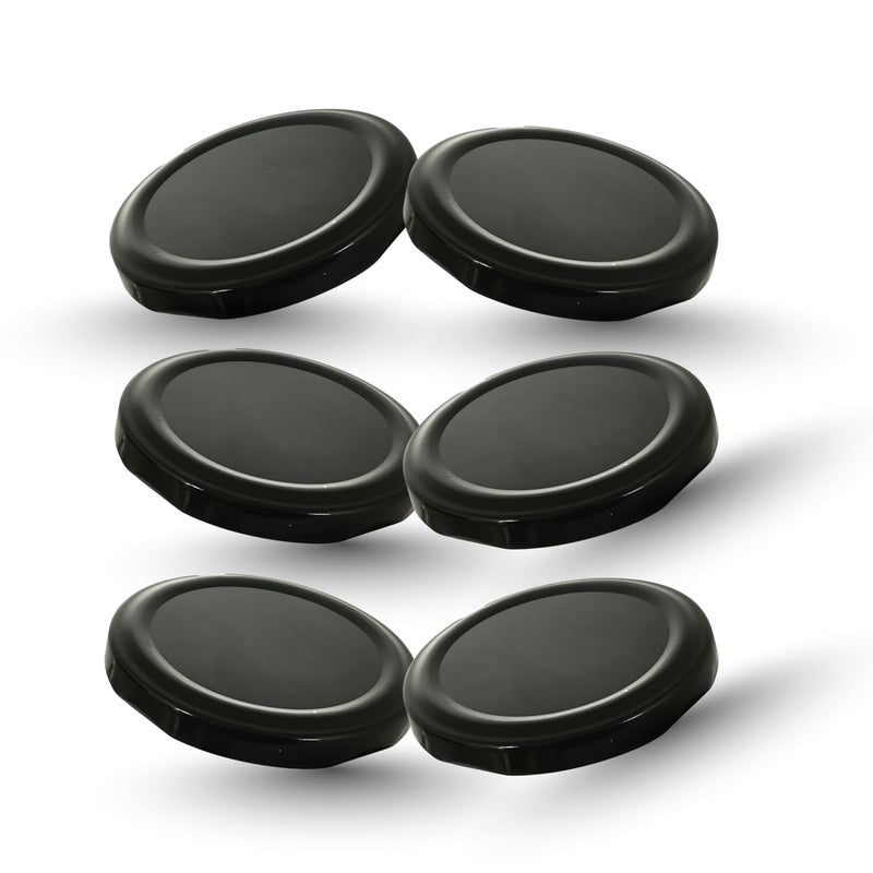 Machak Glass Jar Lids Only 63mm For 63 mm Mouth Jars (Black, 6 pcs) - Image 5