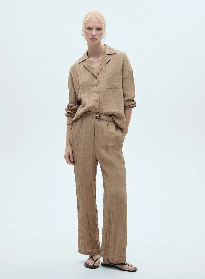 مانجو Pocket Textured Shirt